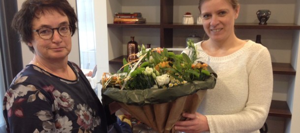 Bloemetje in Week van Zorg en Welzijn