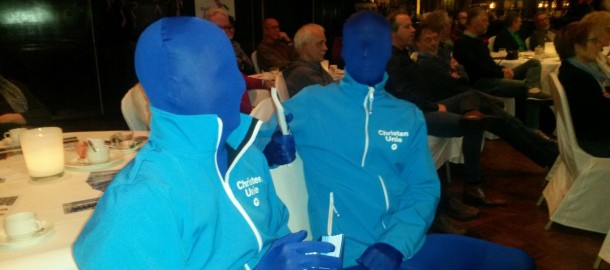 Blauwe pakken ChristenUnie Lemelerveld